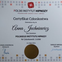 Członek Polskiego Instytutu Hipnozy i Terapii Transpersonalnych