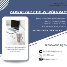 Kompleksowa obsługa księgowa dla małych i średnich przedsiębiorstw w zakresie prowadzenia księgowości -
*KPIR,
*Ryczałt, 
*Kadry i Płace