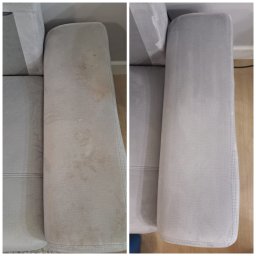 Pranie kanapy przed/po
