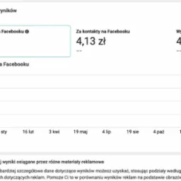 Wyniki z kampanii dla firmy Team Work Space ROAS około 700%
