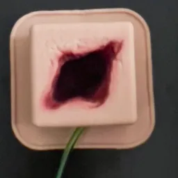 Manekin z symulacją rany szarpanej, używany podczas kursu pierwszej pomocy, z widocznymi imitacjami tkanek i krwawienia.