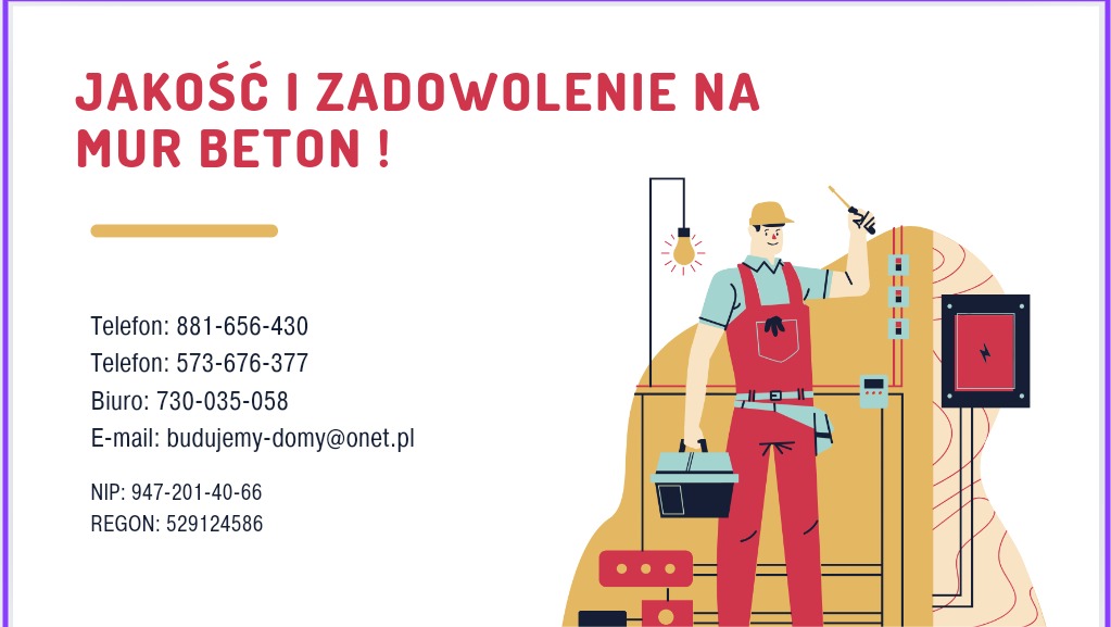 Zapraszamy do kontaktu Firma MUR-BETON -Jakość i zadowolenie na mur beton !