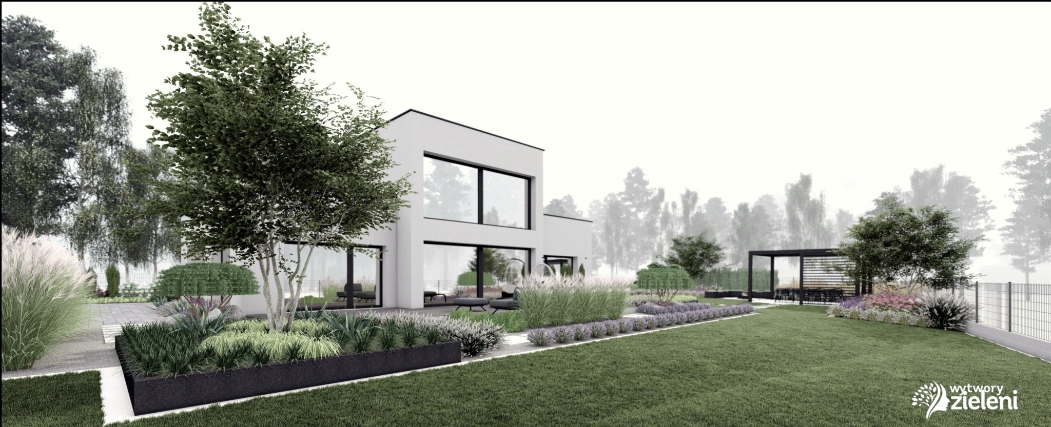 Ogród minimalistyczny, Ruda Śląska, woj. śląskie