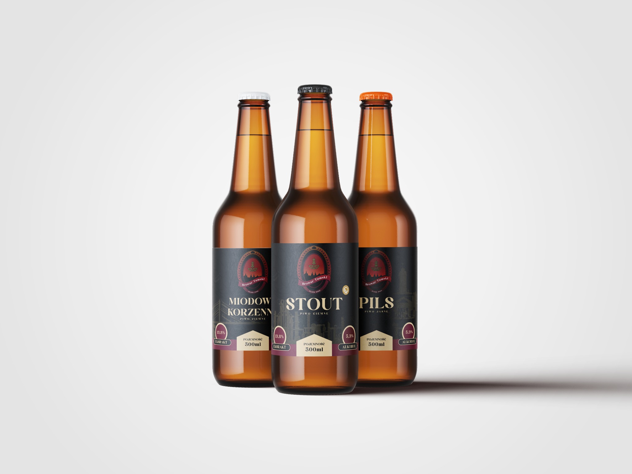 Etykiety piwa dla Browaru Tumskiego
