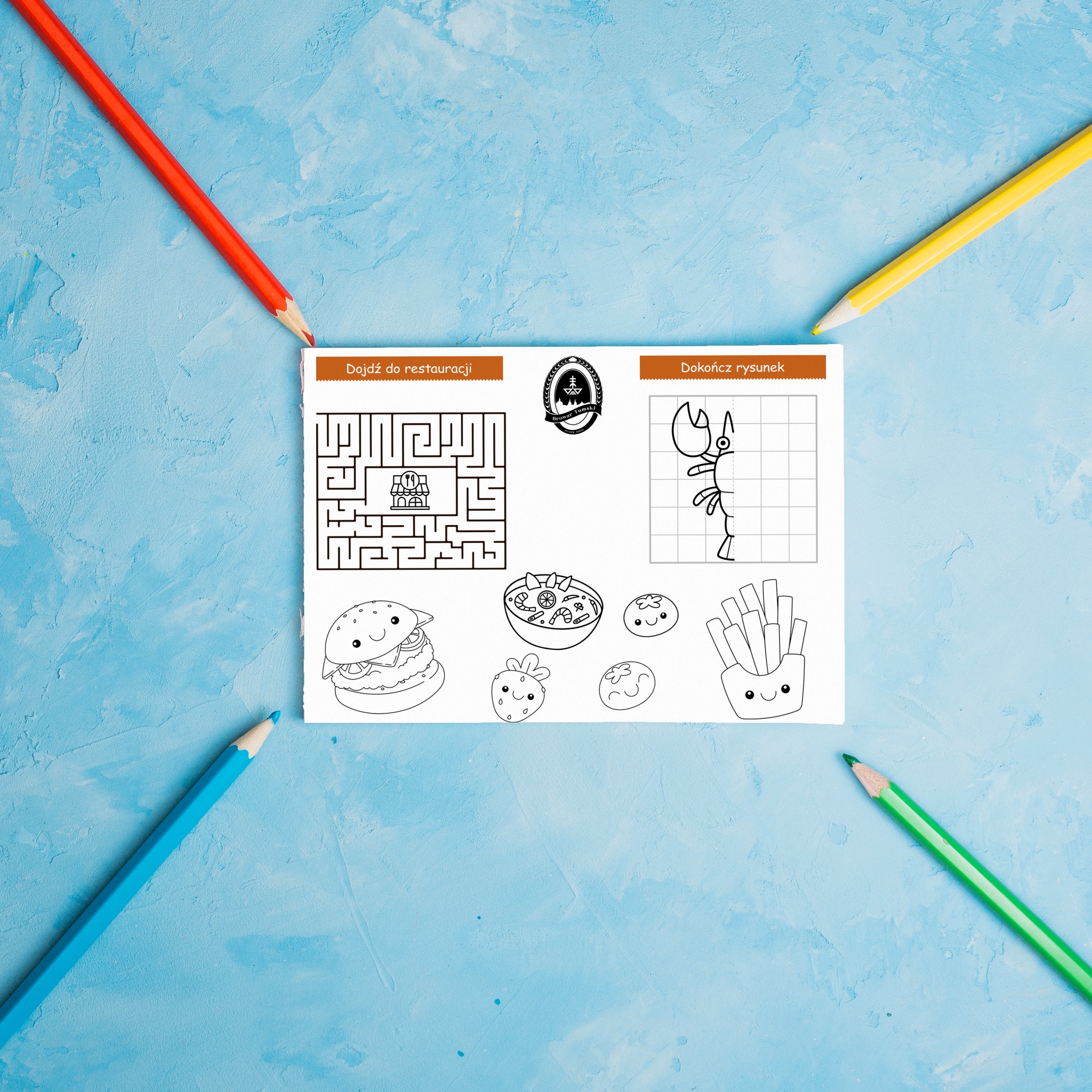 Kolorowanka dla gości lokalu Browaru Tumskiego