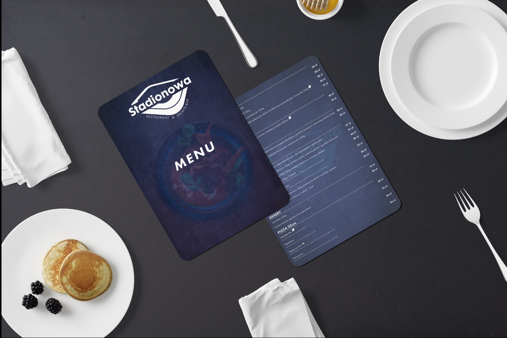 Karta menu dla Stadionowa Restaurant & Sport Bar