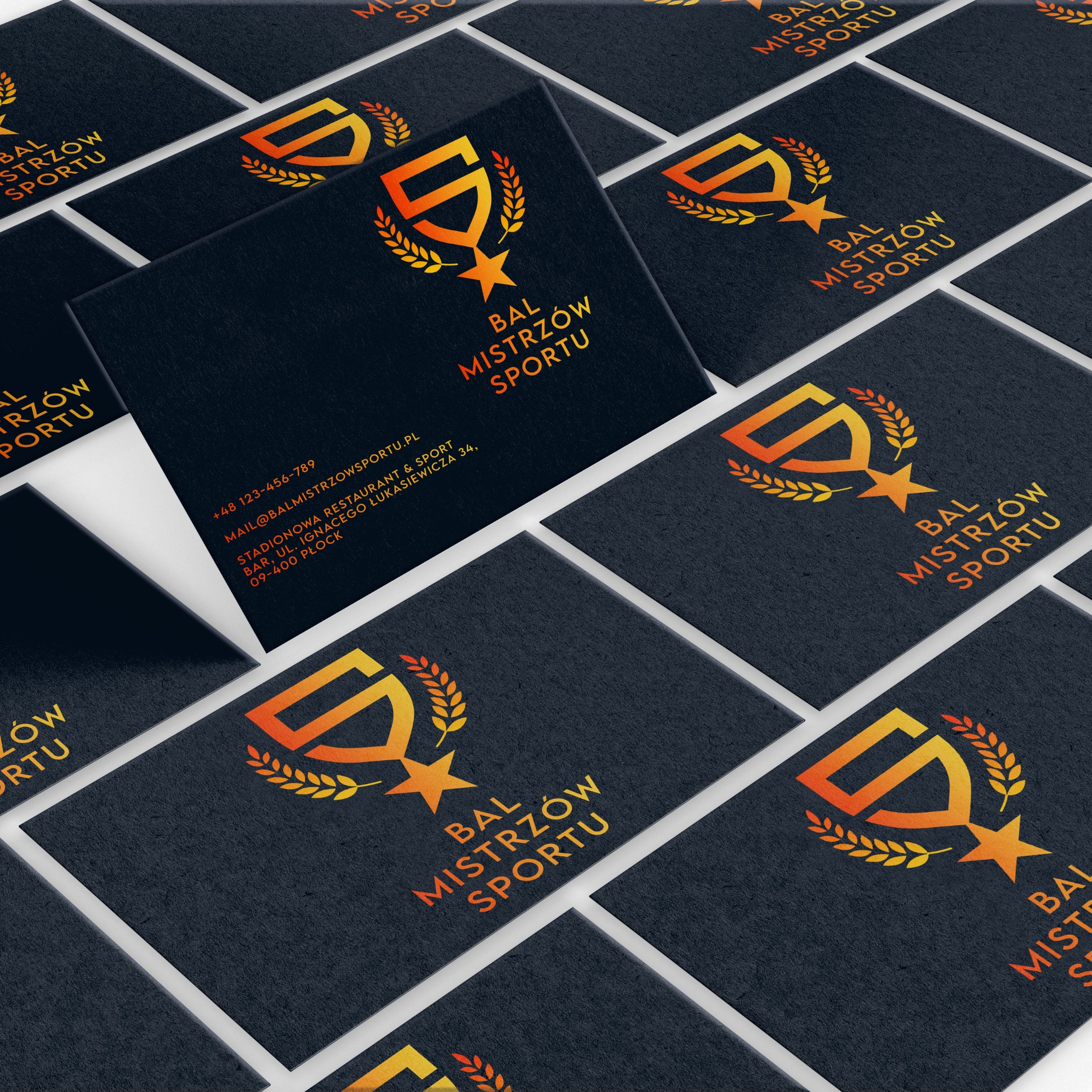Wizytówka dla Bal Mistrzów Sportu Płock