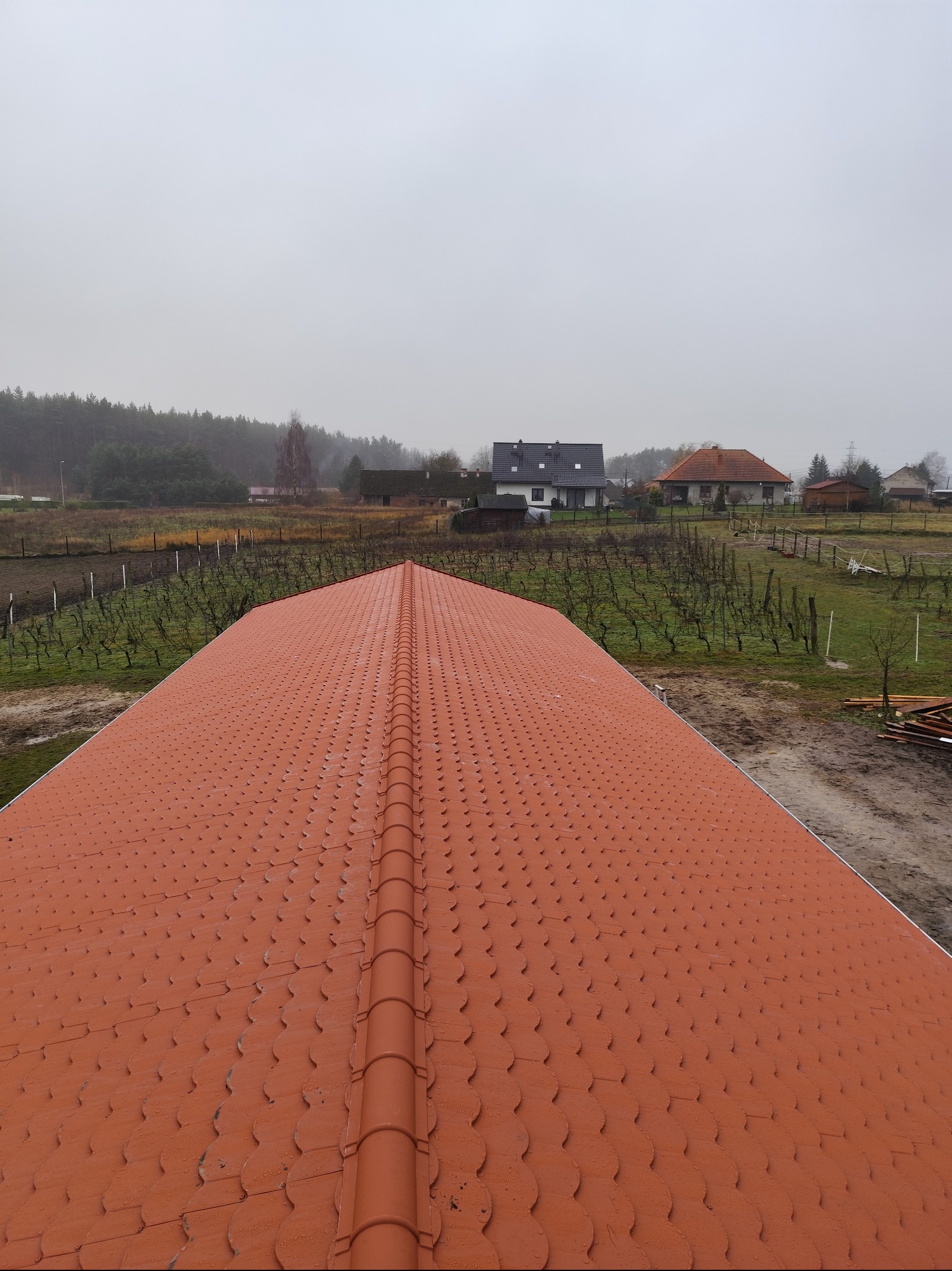 Blacha karpiowa jedno z ostatnich zleceń. Prezentuje się zacnie na nowo wybudowanej stajni