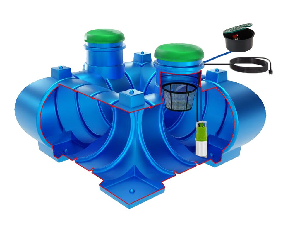 System wody deszczowej 4000L