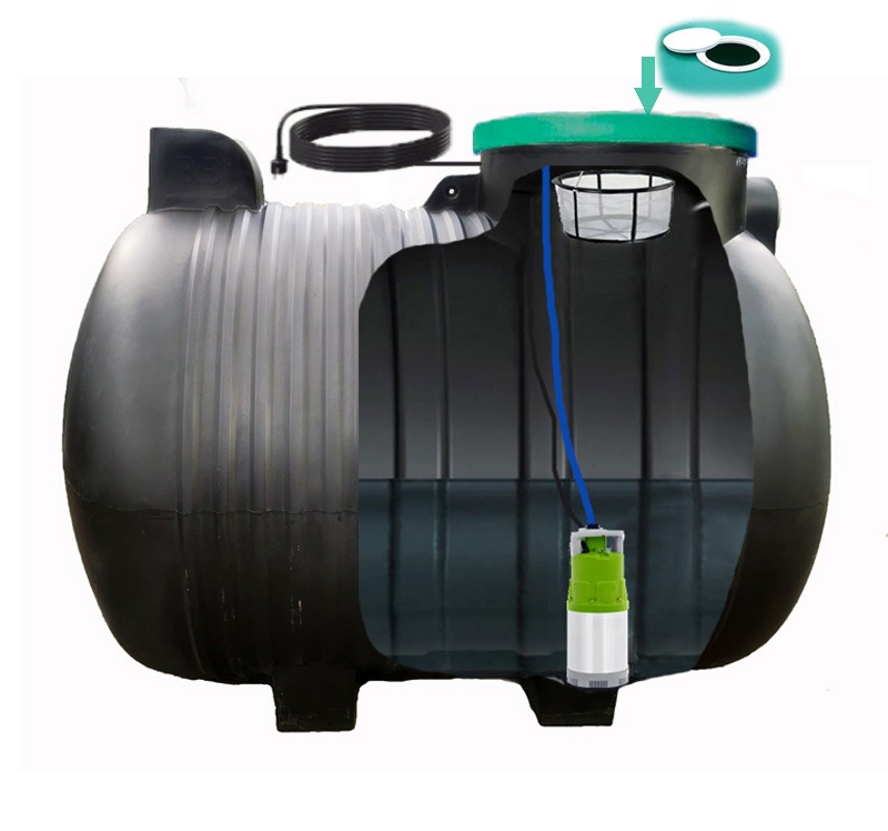 Zbiornik wody deszczowej 3000L z pompą