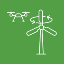 Inspekcja dronem wiatraków