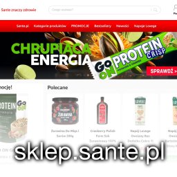 Sklep internetowy firmy Sante. Nasza firma wdrożyła sklep wraz z integracją z systemem ERP oraz marketplace Allegro, Amazon, Erli.  