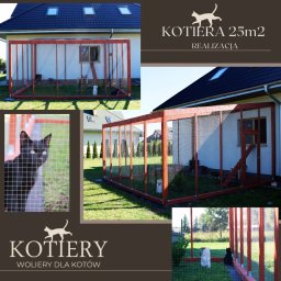 Grzegorz Ziomek Kotiery - KOTIERA - Woliera dla kotów 25 m2 do biegania i eksploracji.