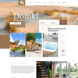 Unifica - Agencja marketingowa - Strona internetowa obiektu oferującego wynajem domków nad morzem.