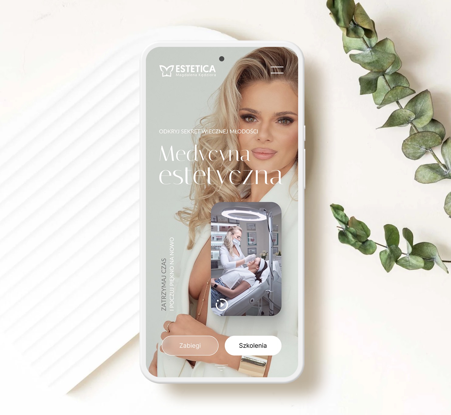 strona internetowa dla gabinetu medycyny estetycznej.