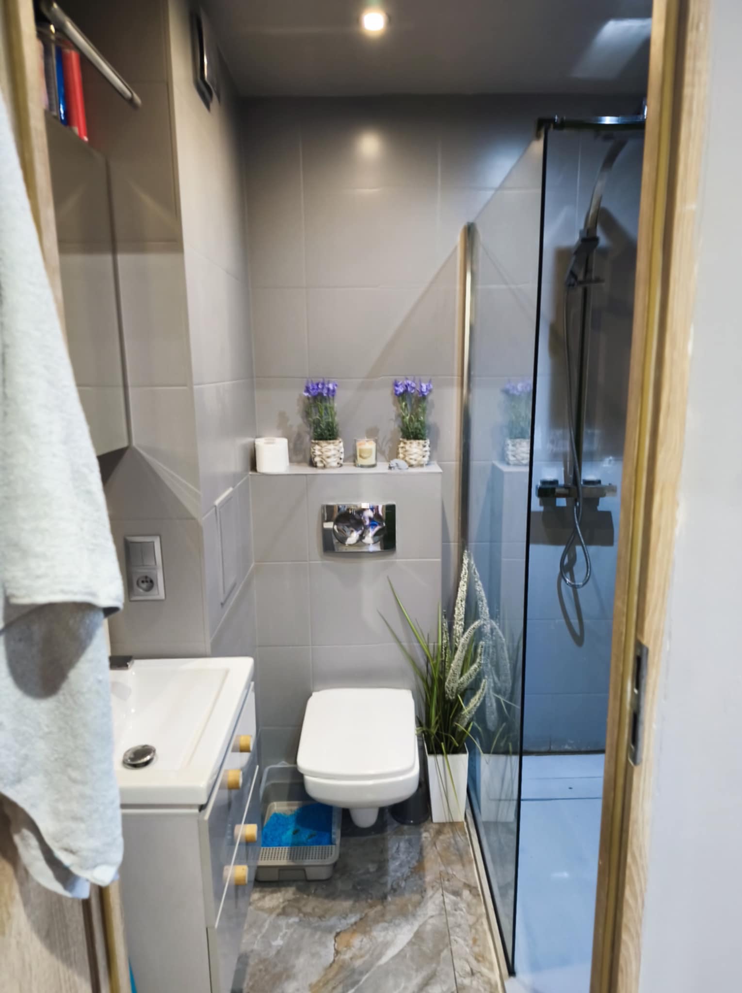 Łazienka z odpływem liniowym