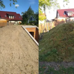 Zakładanie maty rozchodnikowej na piwnicy.