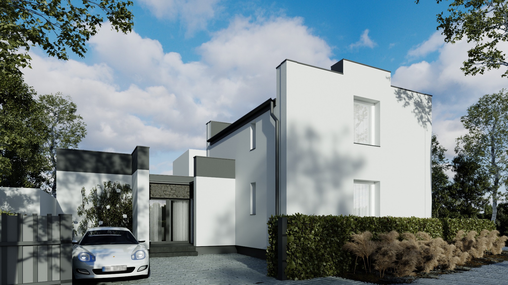 Przykładowa koncepcja rozbudowy domu jednorodzinnego.