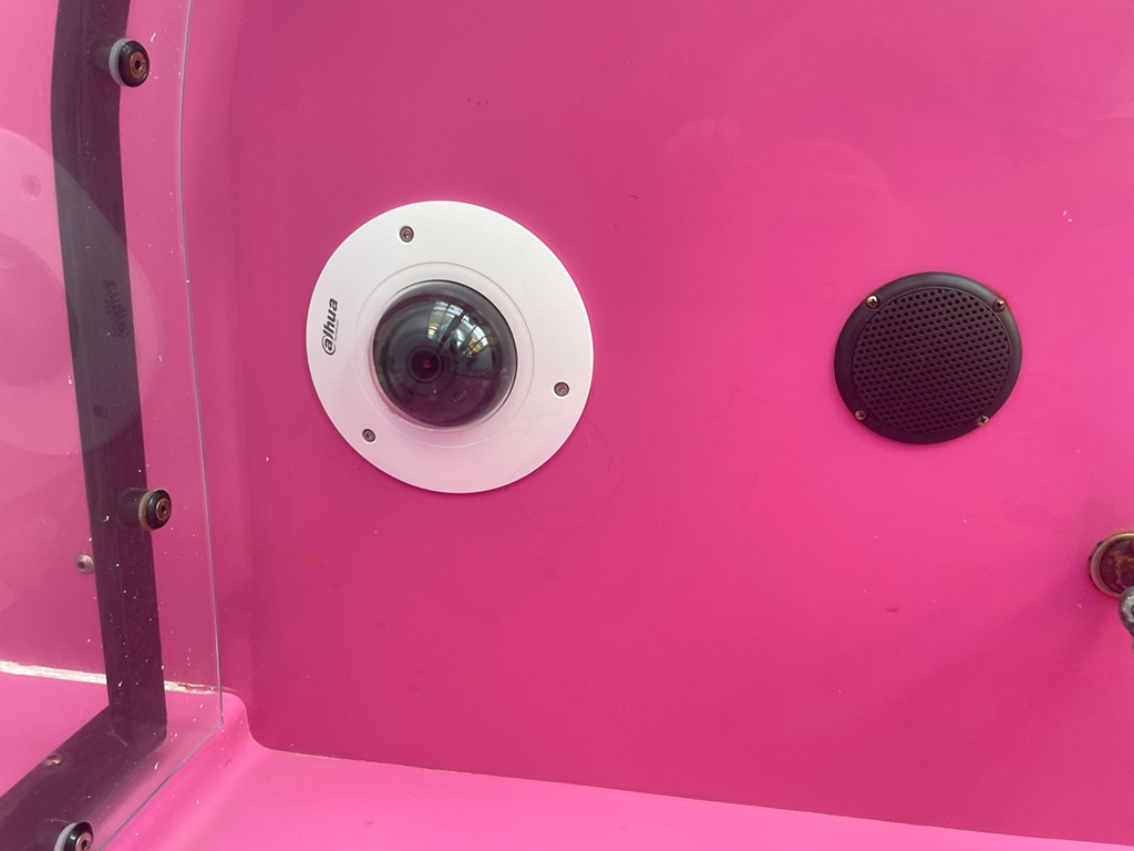 Kamera, którą montowaliśmy na zjeżdżalni wodnej w Aquaparku