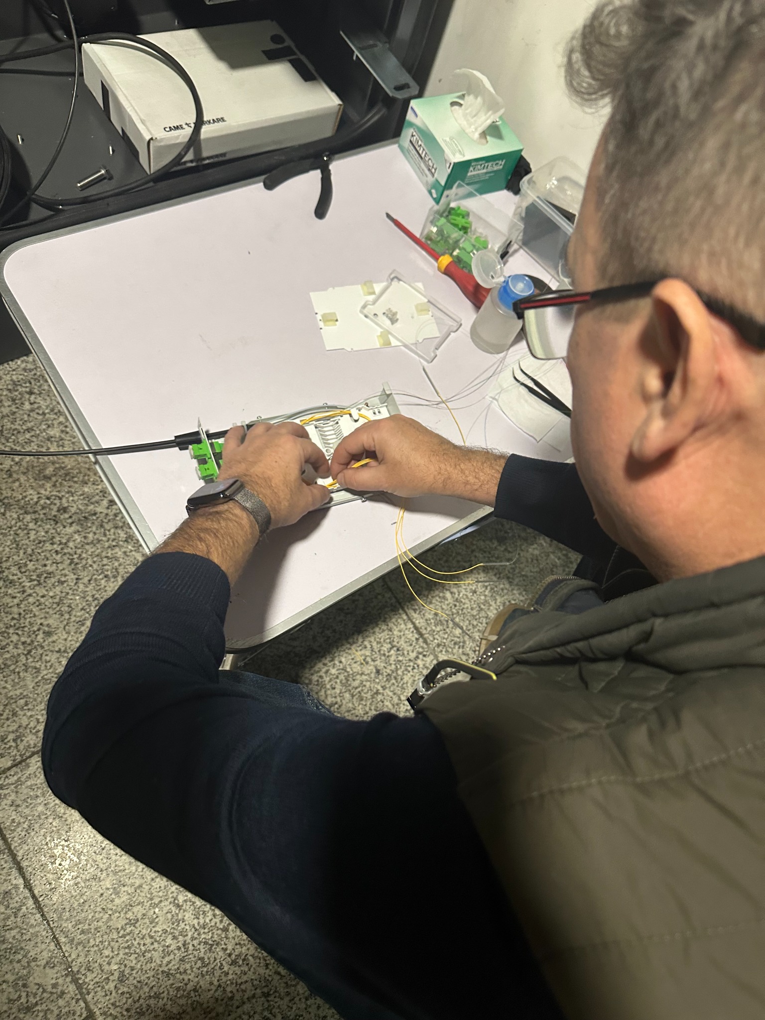 spawanie światłowodów