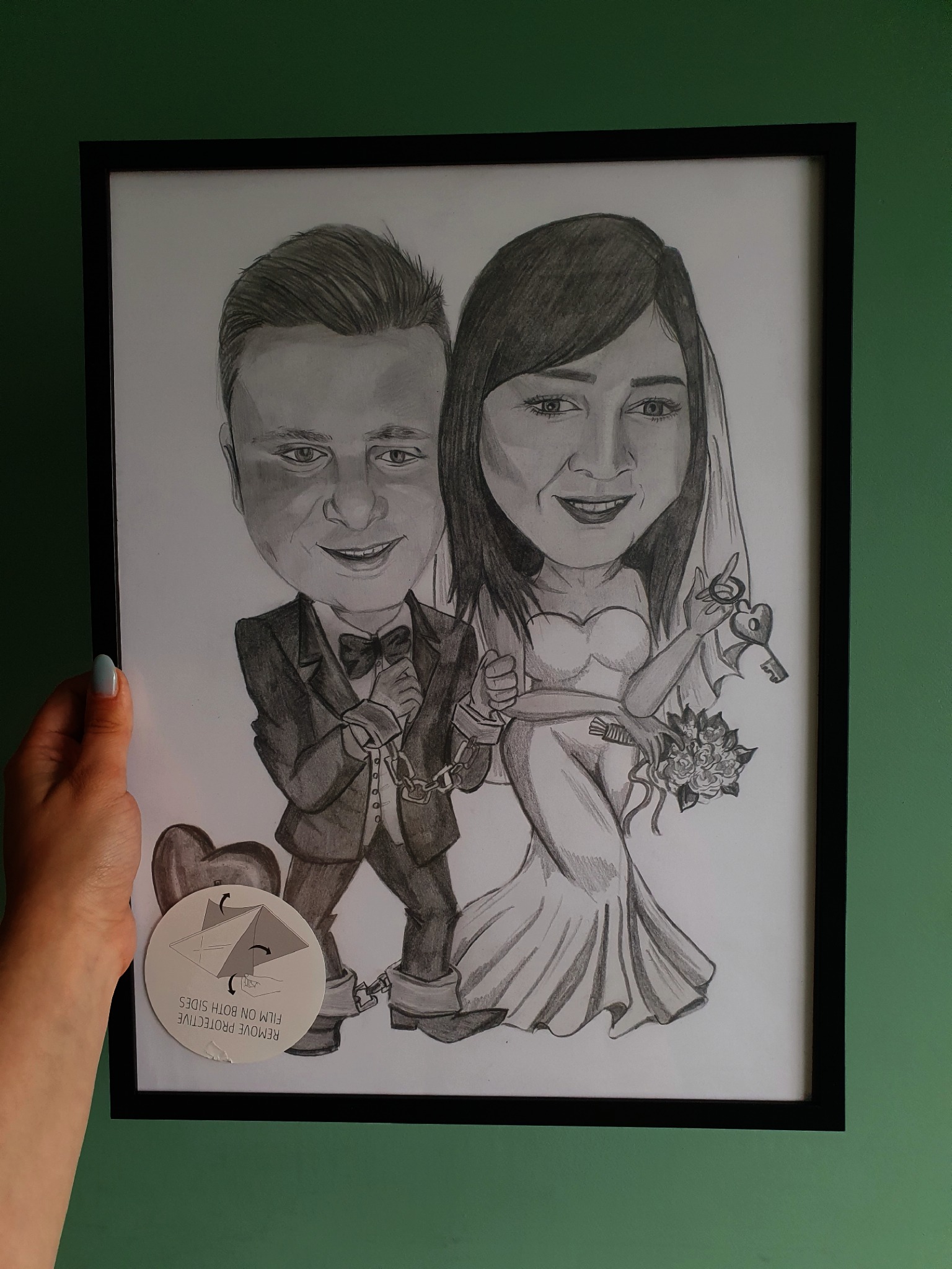 Karykatura dwuosobowa. Format a3