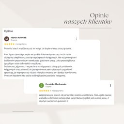 Opinie pod wizytówką Google 