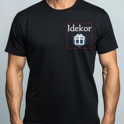 Koszulka z małym nadrukiem logo