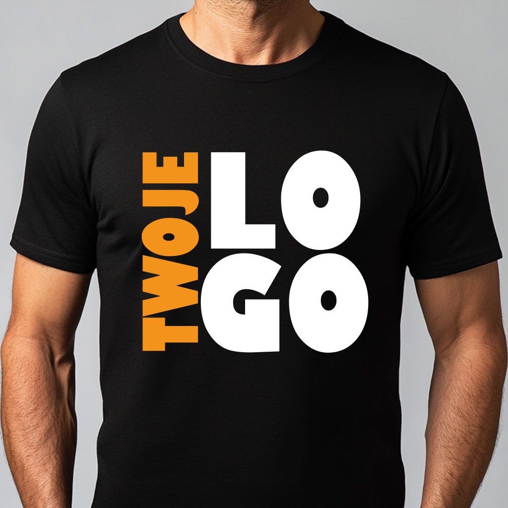 Koszulka z dużym nadrukiem logo