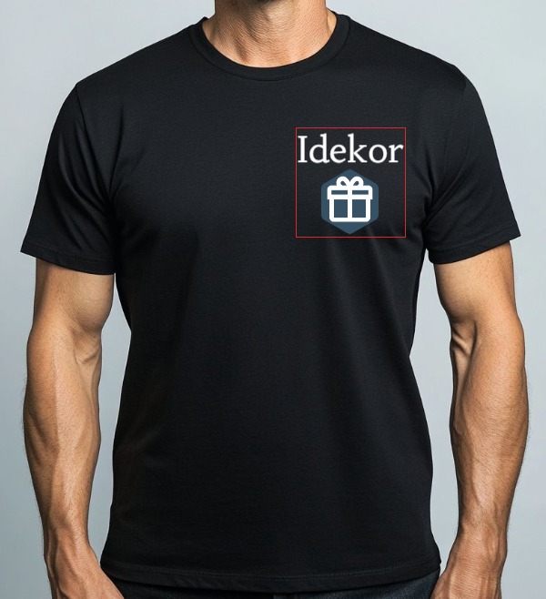 Koszulka z małym nadrukiem logo