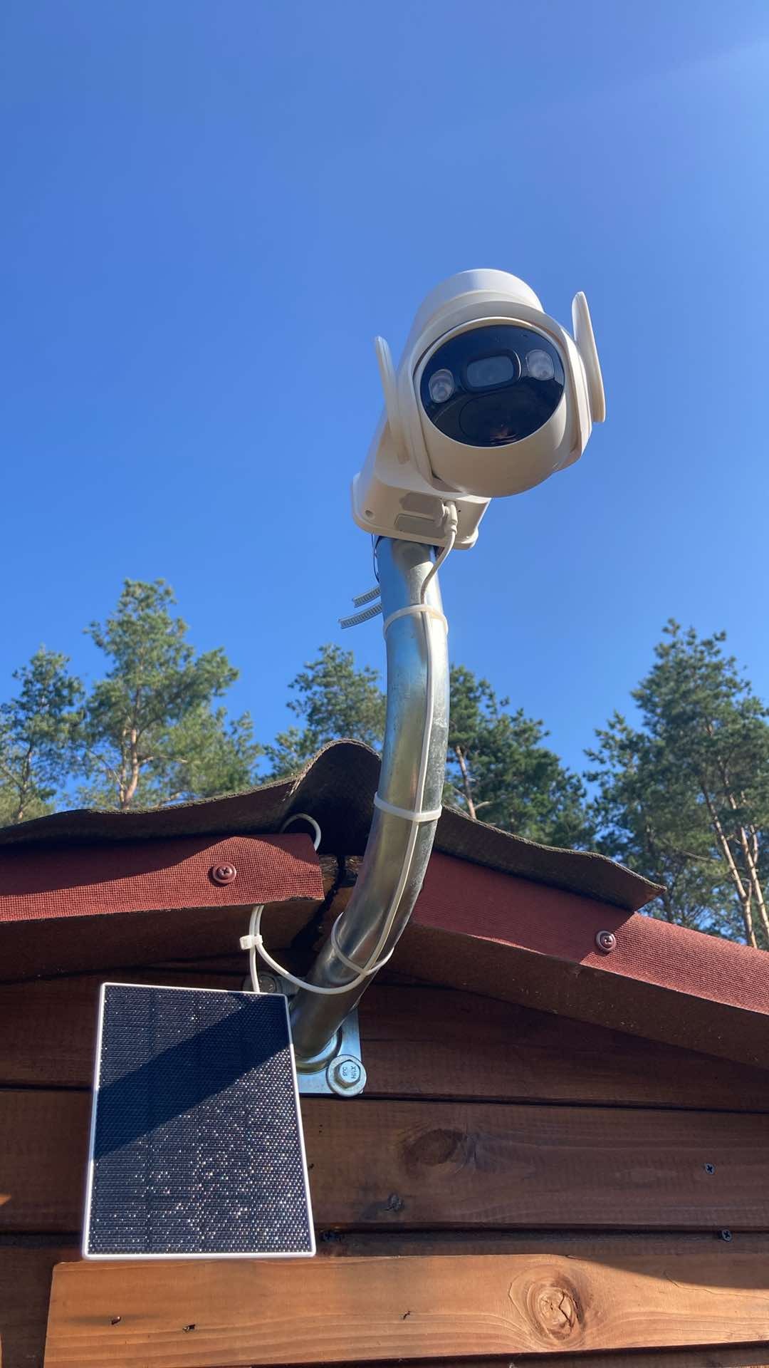 Montaż kamery u klienta na terenie budowy bez dostępu do internetu oraz prądu.