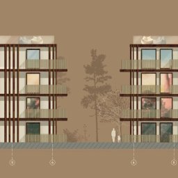 Daria Olizarovych - Szkice Elewacji do projektu architektonicznego.