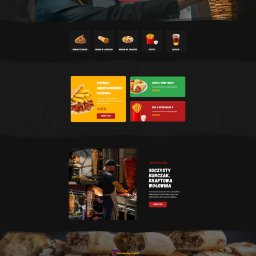 Wersito Agencja Interaktywna - Strona internetowa restauracji fast food z kebabem, prezentująca menu, zamówienia online, aplikację mobilną i system zamawiania do stolika z kodem QR.