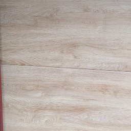 BRAM HOME PIOTR OLEJNICZAK - Panel imitujący jasne drewno, prawdopodobnie fragment drzwi zewnętrznych, z widocznym usłojeniem i delikatnym połyskiem.