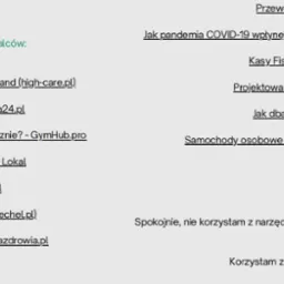 Przykłady tekstów z linkami do stron internetowych: Weyergans Poland, Oliwka24.pl, GymHub.pro, Pewny Lokal, AlleKurier.pl, zepiechel.pl, Erazdrowia.pl, Kubala Trans, Warszawska Grupa Mediowa...