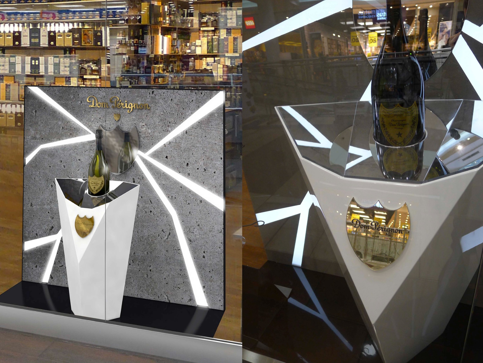 Witryna sklepowa Dom Pérignon projekt i DTP