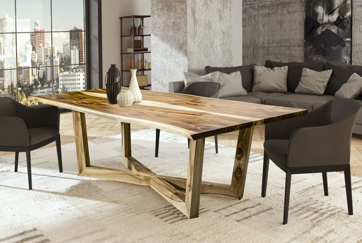 Stół z drewna orzechowego Laguna.