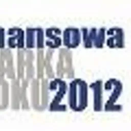 Grafika przedstawiająca nagrodę 'Finansowa Marka Roku 2012'. Zdjęcie z Puław.