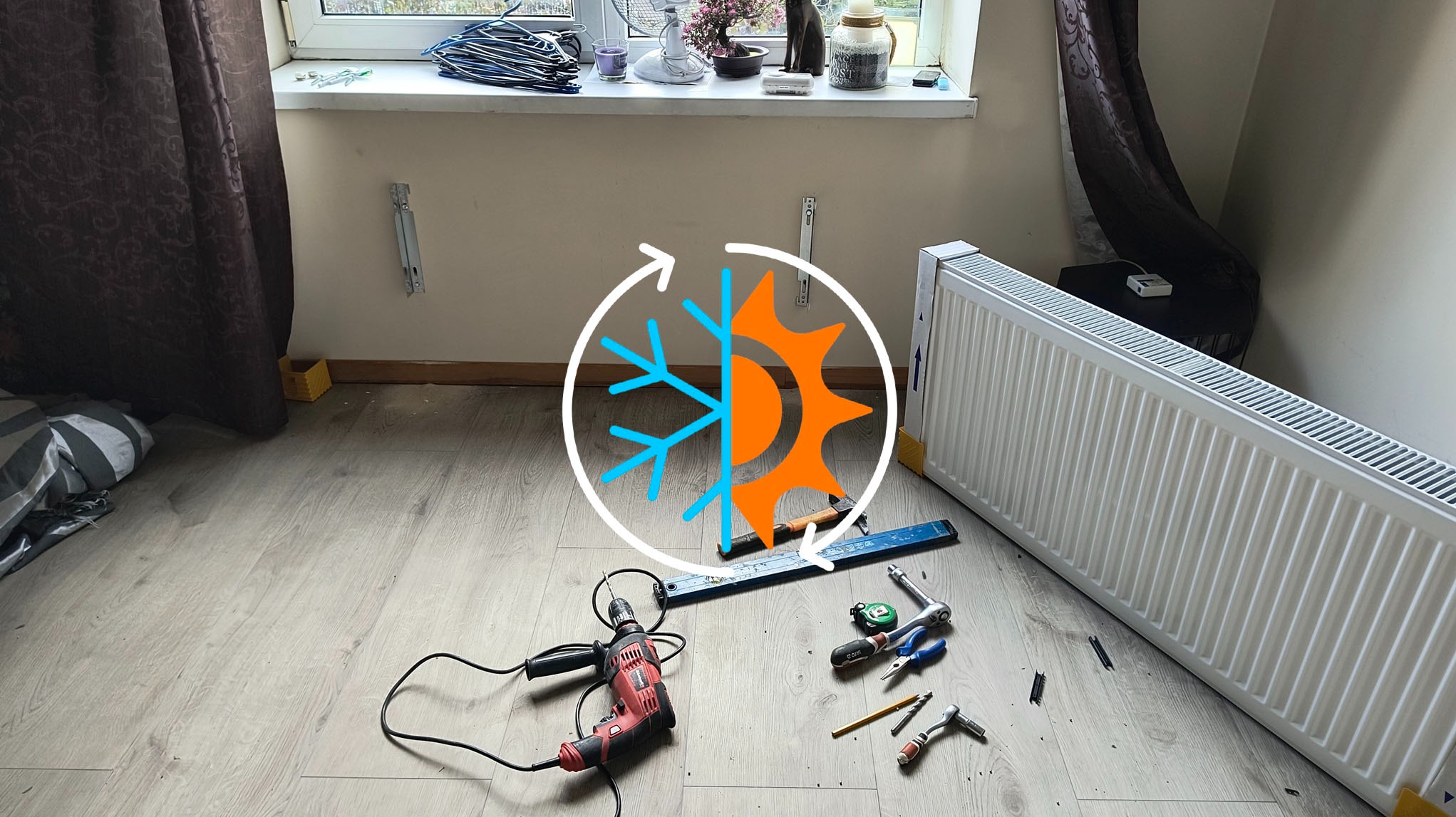 montaż grzejników pod ogrzewanie piecem na pellet Defro