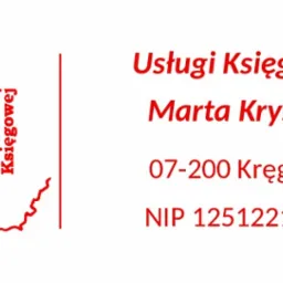 Certyfikat biura rachunkowego Marta Krysiak z adresem i numerem NIP, wydany przez Centrum Informacji Księgowej.