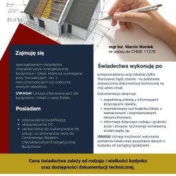 Świadectwa energetyczne Warszawa 1