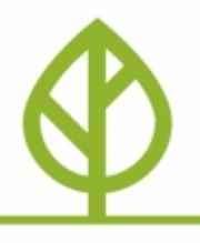 Stylizowana ikona liścia w odcieniach zieleni, symbolizująca ekologię i ochronę środowiska, umieszczona na białym tle.