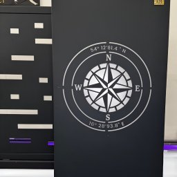 Słupek prowadzący aluminiowy do bramy bez przeciwwagi.