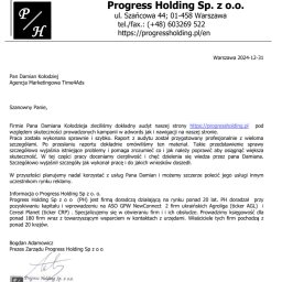 Referencje od Progress Holding