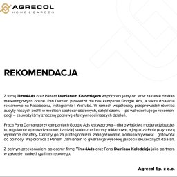 Rekomendacje od firmy Agrecol