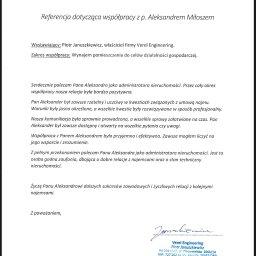 Referencje ws. zarządzania nieruchomością komercyjną i obsługą najmu 