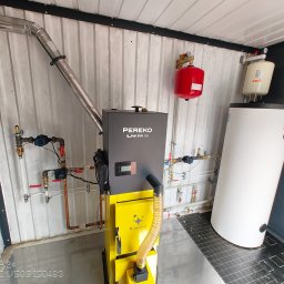 Montaż kotła 5 klasy energetycznej na pellet wraz z zasobnikiem 200l