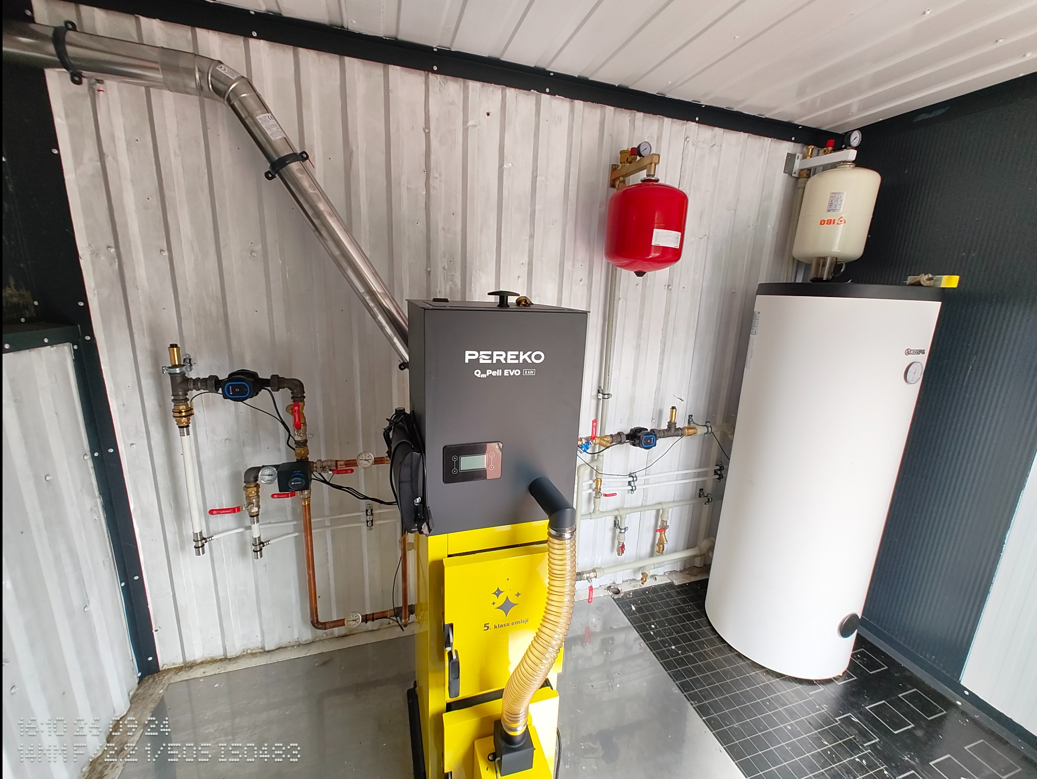 Montaż kotła 5 klasy energetycznej na pellet wraz z zasobnikiem 200l