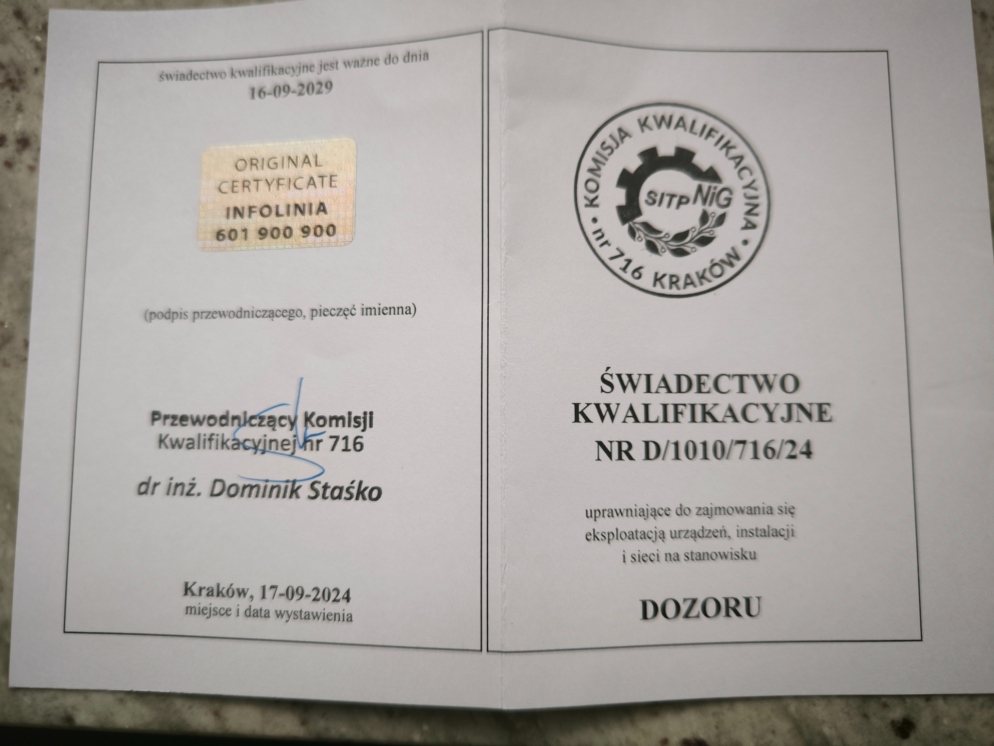 uprawnienia dozorowe