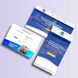 ZONBOX Piotr Zontek - Ekrany urządzeń prezentujące responsywny projekt strony internetowej Akademii Pływania Champion, z widocznym formularzem kontaktowym i informacjami o rekrutacji na wakacyjne kursy pływania.