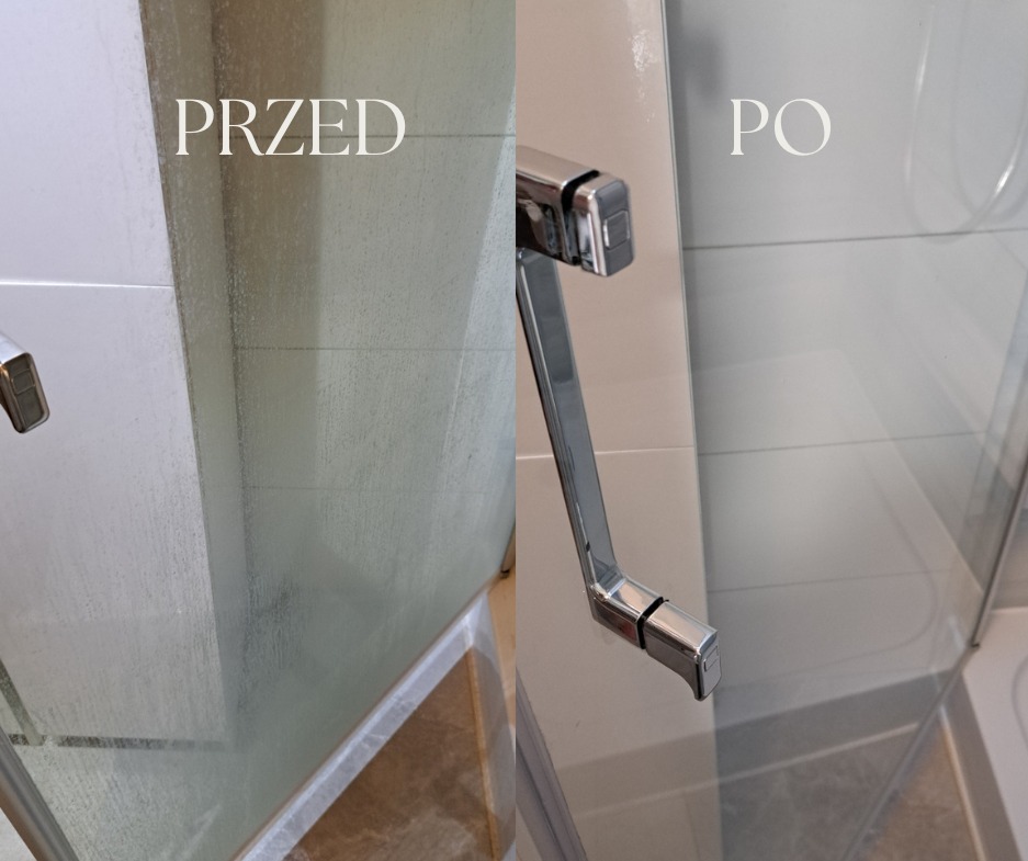 Mycie armatury i kabiny prysznicowej – starannie usuwamy osady z kamienia i mydła, by Twoja armatura lśniła jak nowa.